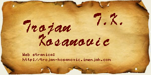 Trojan Kosanović vizit kartica